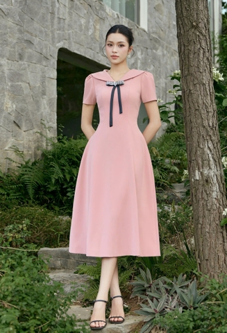 AURA DRESS - coral pink