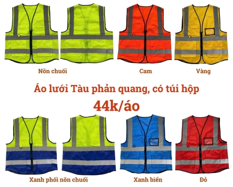 Áo ghi lê bảo hộ lao động - Áo lưới Trung Quốc phản quang