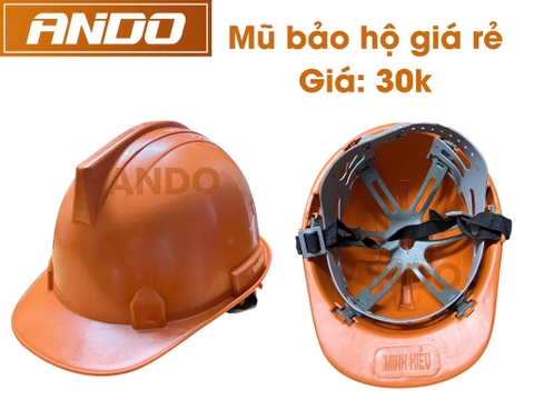 Mũ bảo hộ lao động, hàng Việt Nam chất lượng cao màu cam nổi bật
