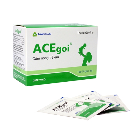 ACEgoi - Hộp 30 gói x 3g - Agimexpharm (Paracetamol 325mg; Clorpheniramin 2mg; Natri benzoat 100mg)