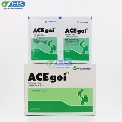 ACEgoi - Hộp 30 gói x 3g - Agimexpharm (Paracetamol 325mg; Clorpheniramin 2mg; Natri benzoat 100mg)
