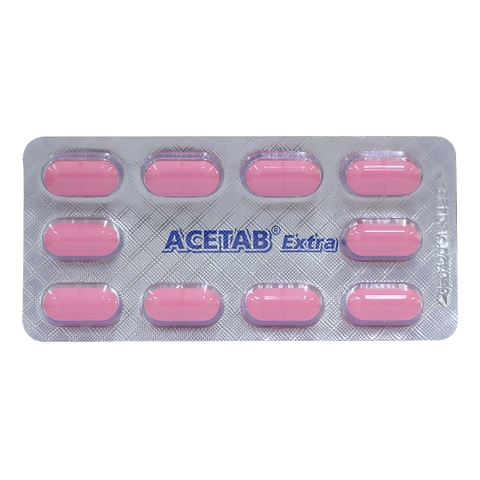Acetab Extra - Hộp 10 vỉ x 10 viên  - Agimexpharm (Paracetamol 500mg; Cafein: 65 mg)
