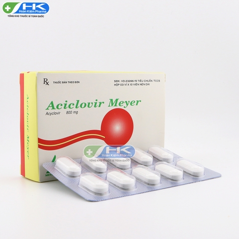 Acyclovir 800 mg - Hộp 3 vỉ x 10 viên nén - Meyer Pharma (Acyclovir 800 mg)