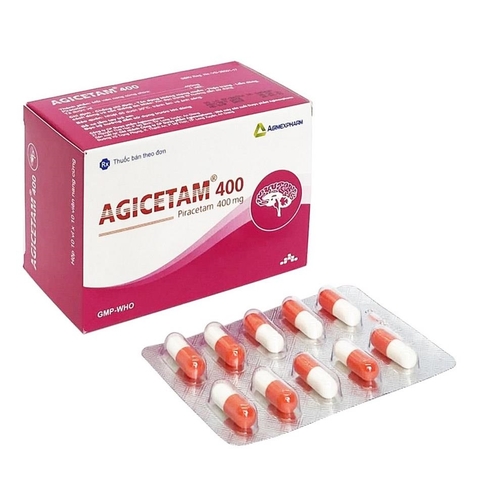 Agicetam 400 - Hộp 10 vỉ x 10 viên - Agimexpharm (Piracetam 400mg)
