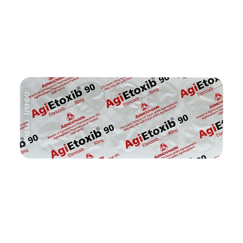 Agietoxib 90 - Hộp 3 vỉ x 10 viên nén - Agimexpharm (Etoricoxib 90mg)