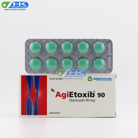 Agietoxib 90 - Hộp 3 vỉ x 10 viên nén - Agimexpharm (Etoricoxib 90mg)