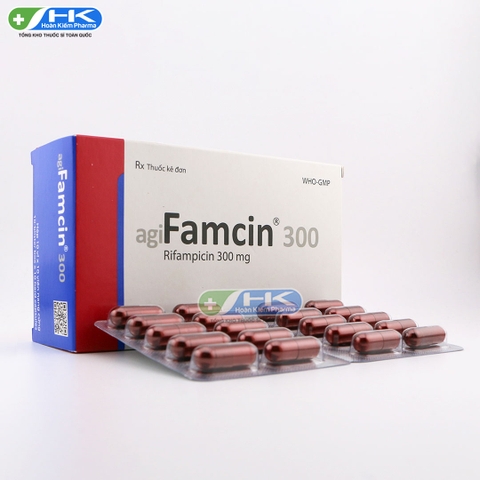 AgiFamcin 300 - Hộp 10 vỉ x 10 viên nang - Agimexpharm (Rifampicin 300 mg)