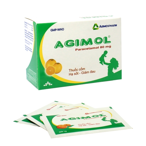 Agimol 80 - Hộp 30 gói - Agimexpharm (Paracetamol 150mg)