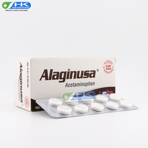 Alaginusa - Hộp 10 vỉ x 10 viên nén - PP.Pharco(Acetaminophen 325mg)