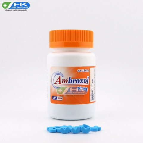 Ambroxol - Chai 200 viên nén ngọt - NIC Pharma (Ambroxol HCl 30mg)