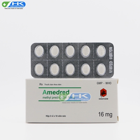 Amedred - Hộp 3 vỉ x 10 viên nén - DonaiPharm (Methylprednisolone 16mg)