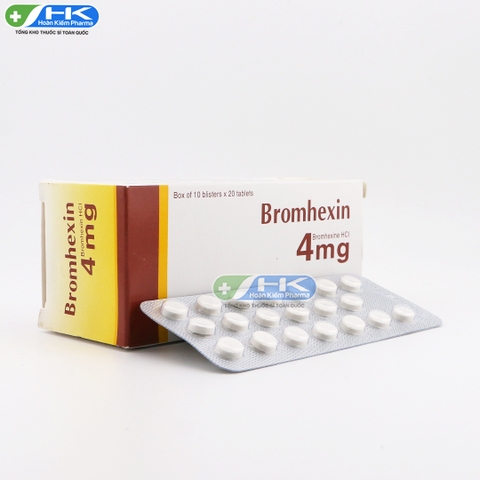 Bromhexin 4mg -  Hộp 10 vỉ x 20 viên nang nén - DP.3/2 Bromhexine 4mg)