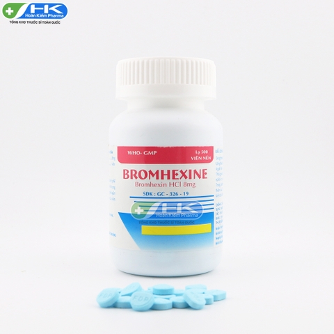 Bromhexine - Chai 500 viên nén - Thành Nam Pharma (Bromhexine HCl 8mg)