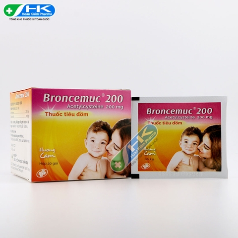 Broncemuc 200 - Hộp 20 gói x 2g - OPV(Acetylcysteine 200mg)