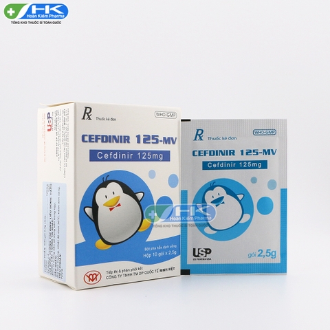 Cefdinir 125 MV - Hộp 10 gói x 2,5g - USP (Cefdinir 125mg)