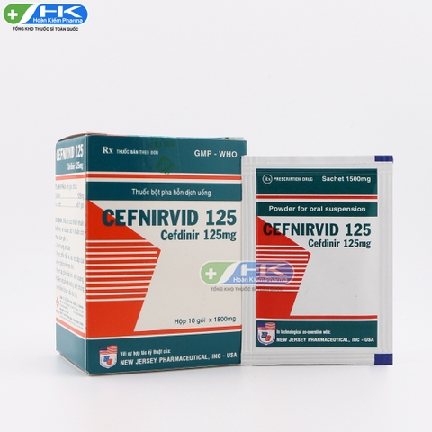 Cefnirvid 125 - Hộp 10 gói x 1500mg - Vidipha (Cefdinir 125mg)