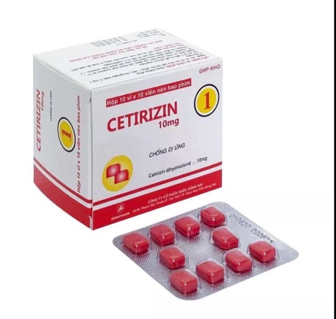 Cetirizin 10mg - Hộp 10 vỉ x 10 viên nén - DonaiPharm (Cetirizin 10mg)