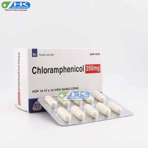 Chloramphenicol 250mg - Hộp 10 vỉ x 10 viên nang cứng - MekoPhar(Chloramphenicol 250 mg)