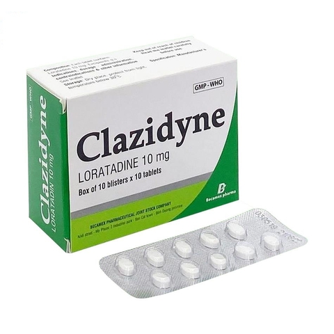 Clazidyne - Hộp 10 vỉ x 10 viên nén - ENLIE (Loratadin 10 mg)