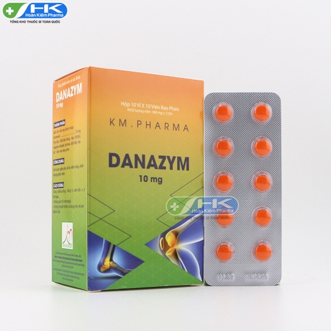 Danazym 10mg - Hộp 10 vỉ x 10 viên - Khánh Minh (Bromelain 10mg)