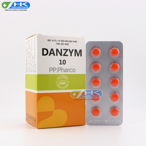 Danzym 10 - Hộp 10 vỉ x 10 viên - PP.Pharco (Bromelain 10mg)