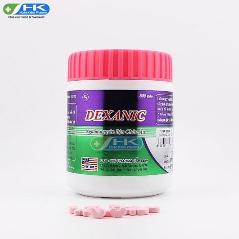 Dexanic - Chai 500 viên nén - NIC Pharma (Dexamethason 0,5 mg)