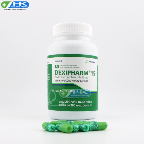 Dexipharm HBR 15mg - Chai 200 viên nang - Imexpharm (Dextromethorphan 15mg)