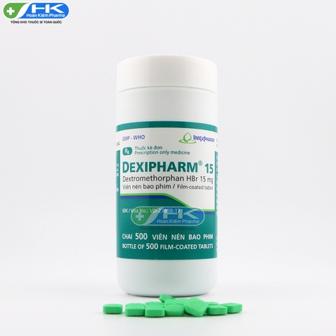 Dexipharm HBR 15mg - Chai 500 viên nén - Imexpharm (Dextromethorphan 15mg)