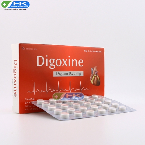 Digoxine - Hộp 1 vỉ x 30 viên nén - Thành Nam Pharma (Digoxin 0,25mg)