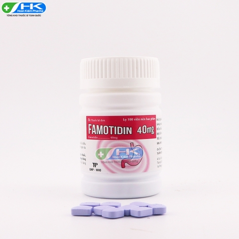 Famotidin 40mg - Chai 100 viên nén - Thành Nam Pharma(Famotidin 40mg)