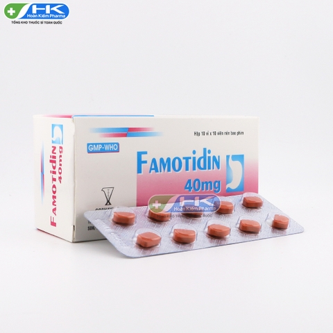 Famotidin 40mg - Hộp 10 vỉ x 10 viên nén - Cophavina(Famotidin 40mg)