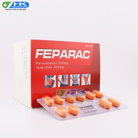Feparac  - Hộp 10 vỉ x 10 viên - USP (Paracetamol 325mg; Ibuprofen 400mg)