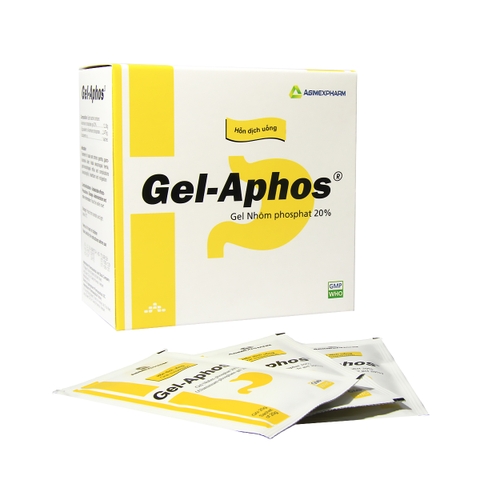 Gel-Aphos - Hộp 20 gói x 20g - Agimexpharm (Gel Nhôm phosphat 20% 12,38g)