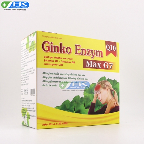 Ginko Enzym Max G7 - Hộp 10 vỉ x 10 viên