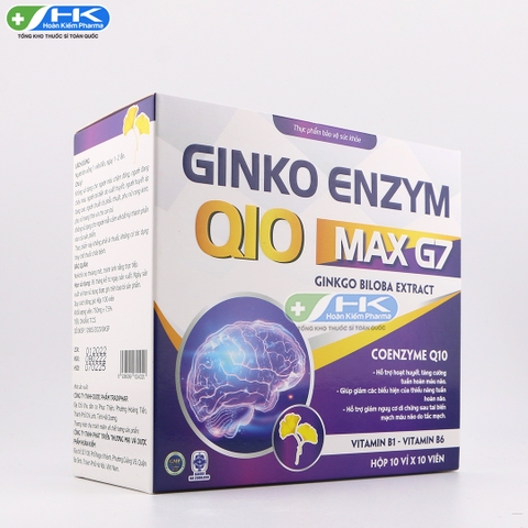 Ginko Enzym QIO Max G7 - Hộp 10 vỉ x 10 viên
