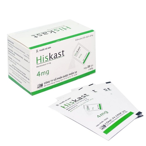 Hiskast 4mg - Hộp 28 gói x 0,5g - Dược Phẩm 3/2 (Montelukast 4mg)