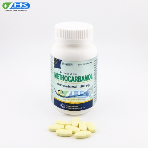 Methocarbamol - Chai 100 viên nén - KhaPharco Pharm(Methocarbamol 500mg)