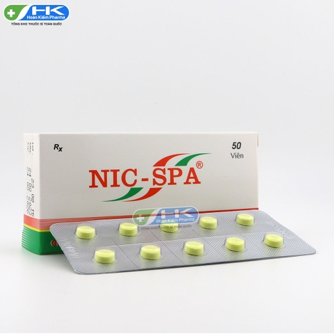 Nic-spa - Hộp 5 vỉ x 10 viên - NIC Pharma (Alverin Citrat 40mg)