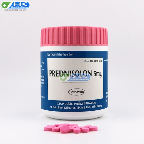 Prednisolon 5mg - Chai 200 viên nén - TiPharco(Prednisolon 5mg)
