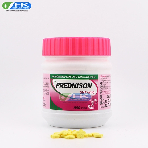 Prednison - Chai 500 viên nén - NIC Pharma(Prednison 5mg)