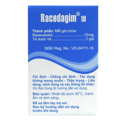 Racedagim 10 -  Hộp 10 gói x 1g - Agimexpharm (Racecadotril 10mg)