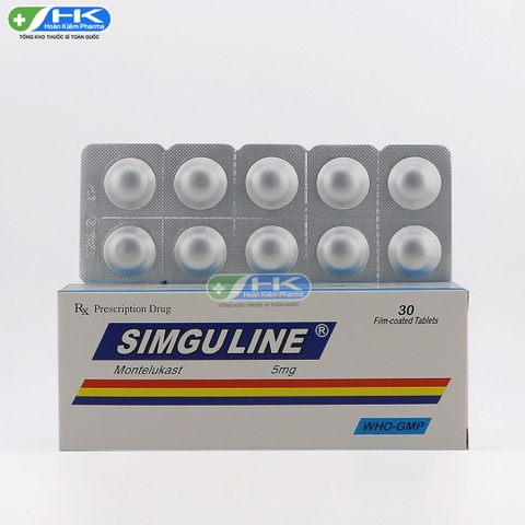 Simguline 5 - Hộp 3 vỉ x 10 viên - NIC Pharma (Montelukast 5mg)