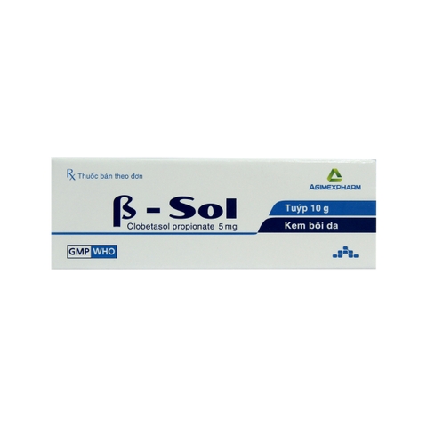 B-sol - Hộp 1 tuýp x 10g - Agimexpharm (Clobetasol propionate 5mg)
