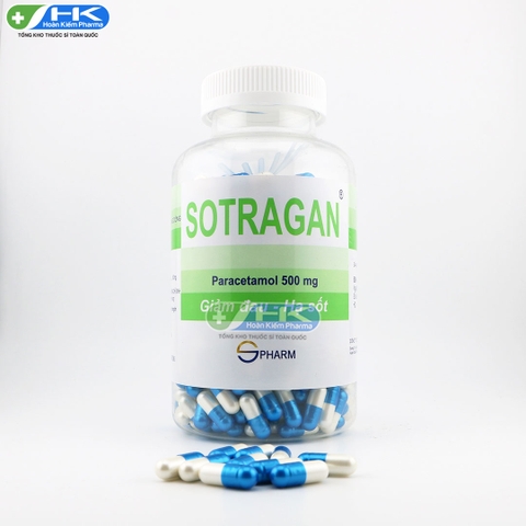 Sotragan - Chai 500 viên nang - S.Pharm(Paracetamol 500 mg)