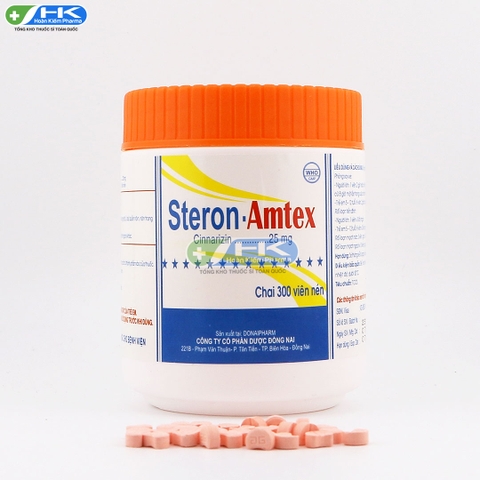 Steron-amtex - Chai 500 viên nén - DonaiPharm (Cinnarizin 25mg)