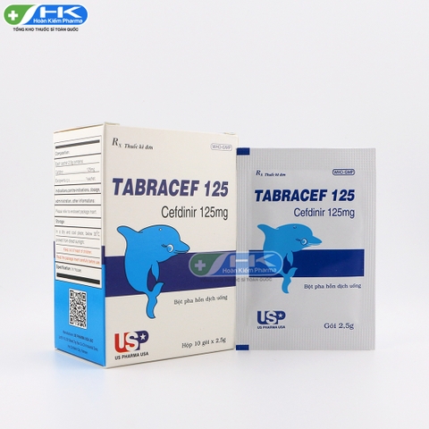 Tabracef 125 - Hộp 10 gói x 2,5g - USP (Cefdinir 125 mg)
