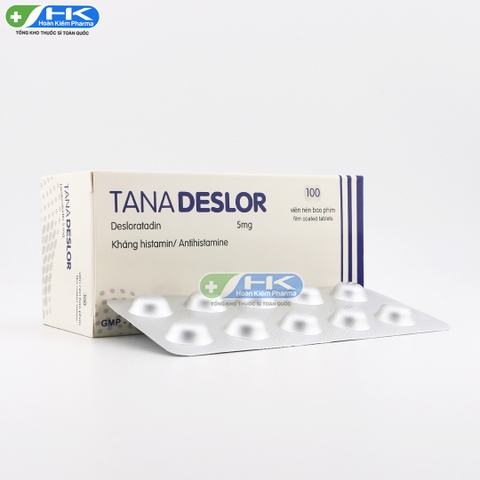 TanaDeslor - Hộp 10 vỉ x 10 viên nén - Thành Nam Pharma (Desloratadine 5mg)