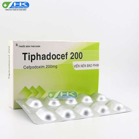 Tiphadocef 200 - Hộp 2 vỉ x 10 viên nén - TiPharco (Cefpodoxim 200mg)