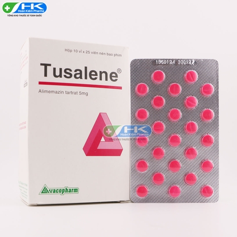 Tusalene - Hộp 10 vỉ x 25 viên nén - VacoPharm (Alimemazin tartrat 5mg)