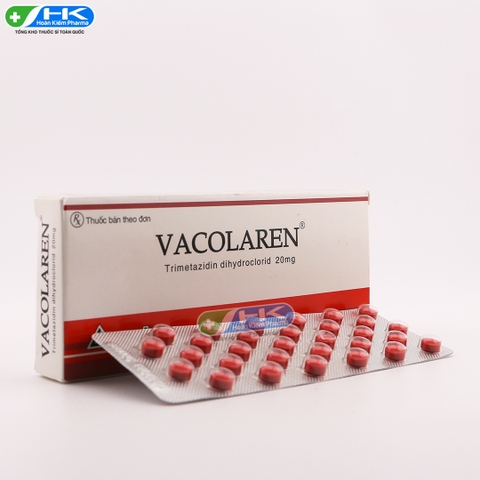 Vacolaren - Hộp 2 vỉ x 30 viên nén - Vacopharm(Trimetazidin dihydroclorid 20mg)